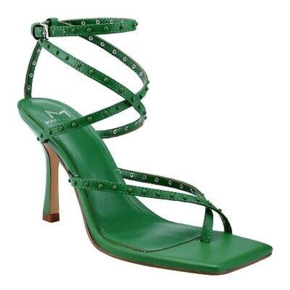 NWB Marc Fisher Dallin Green Strappy Leather Sandals, size 11M - Picture 12 of 12